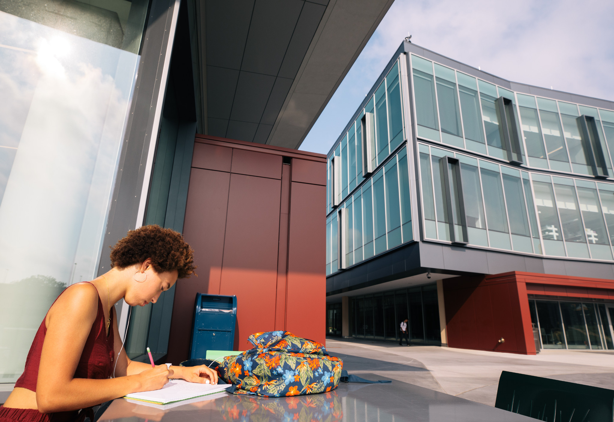 Student studying at Edwards Campus